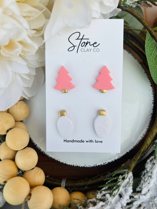 Pink Tree And Light Stud Pack