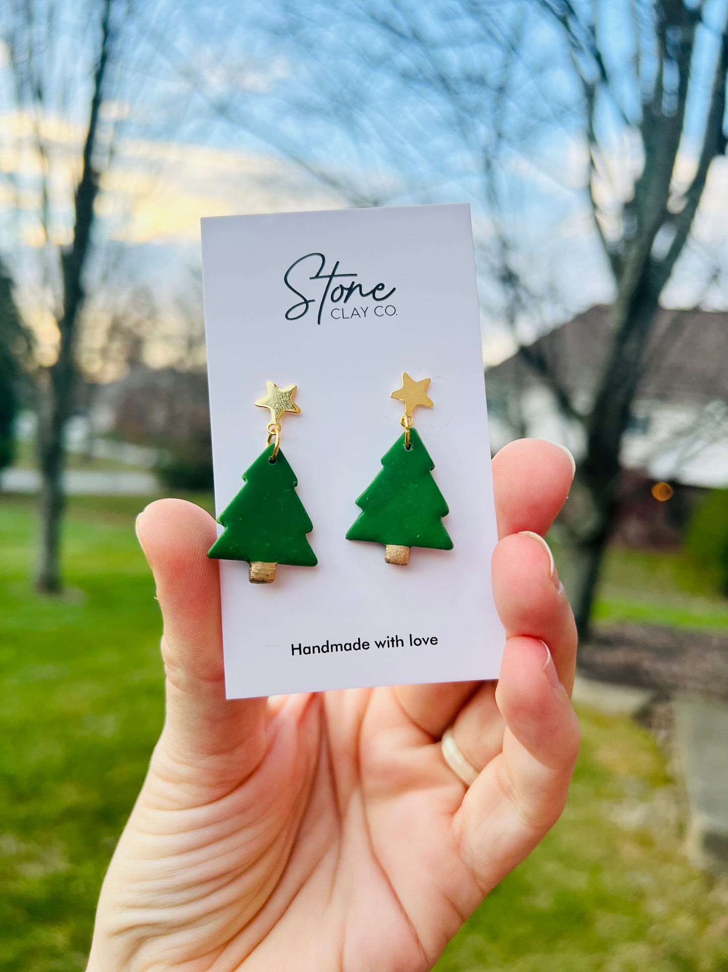Christmas Tree Dangles With Gold Star