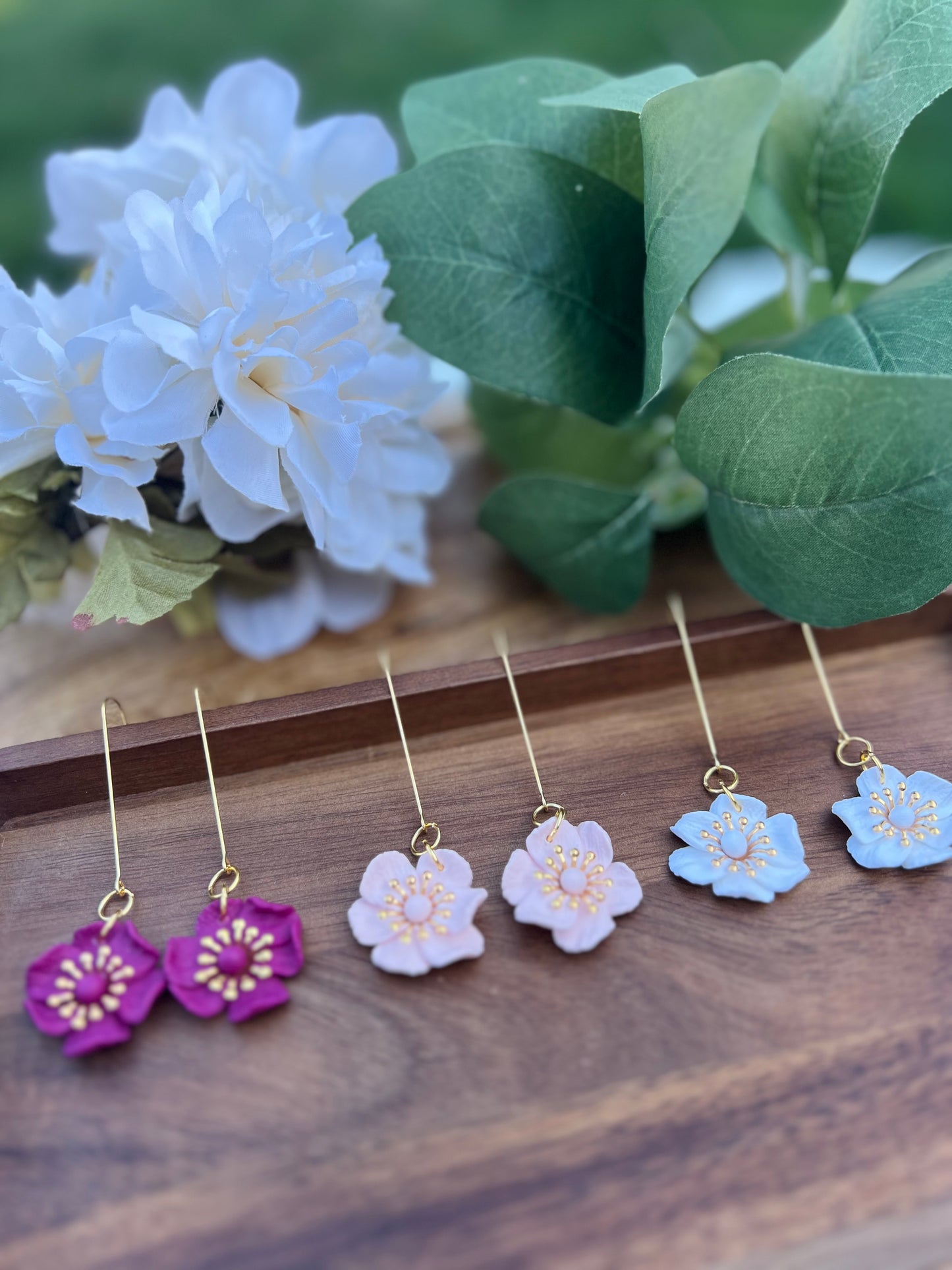 Handcrafted Flower Dangles