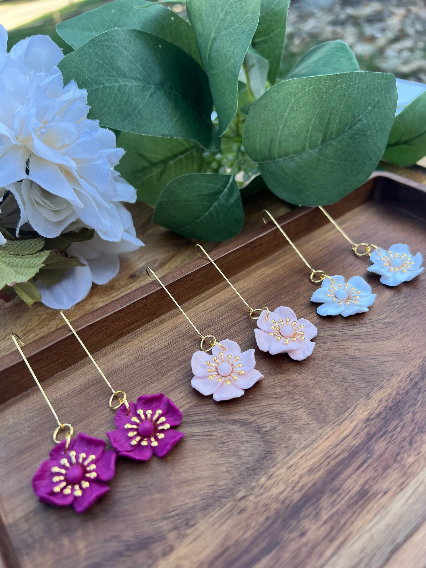 Handcrafted Flower Dangles