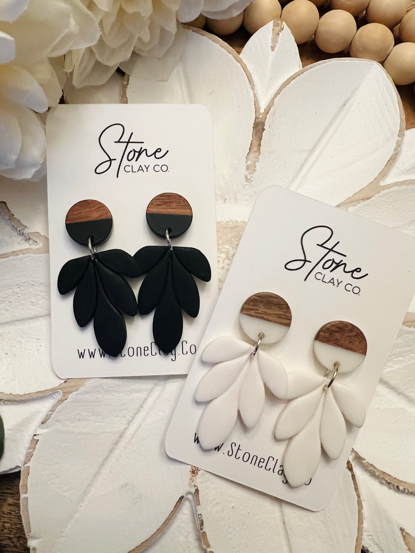 Triple Leaf Dangle Earrings