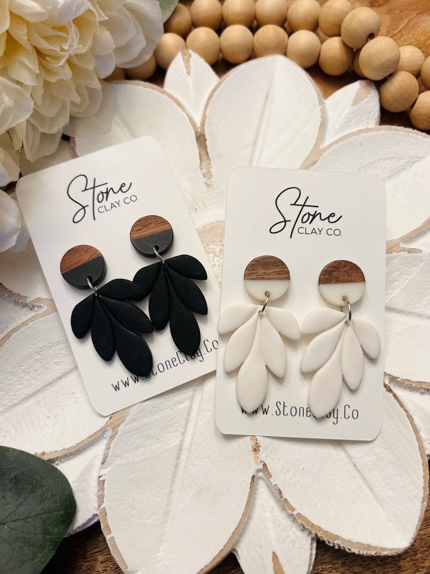 Triple Leaf Dangle Earrings