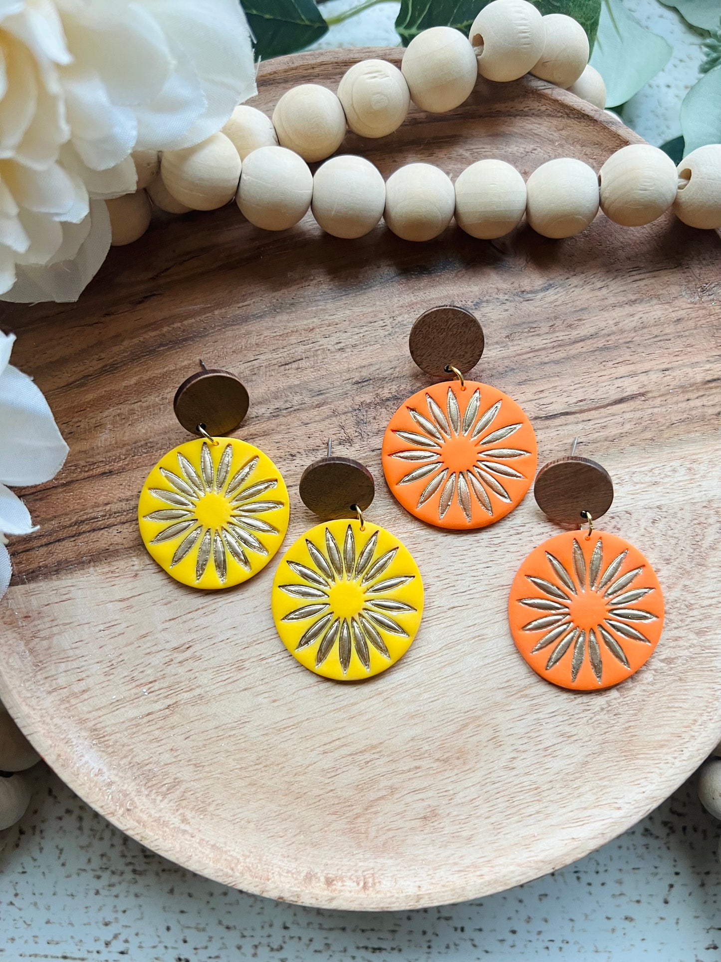 Sun Boho Dangle Earrings