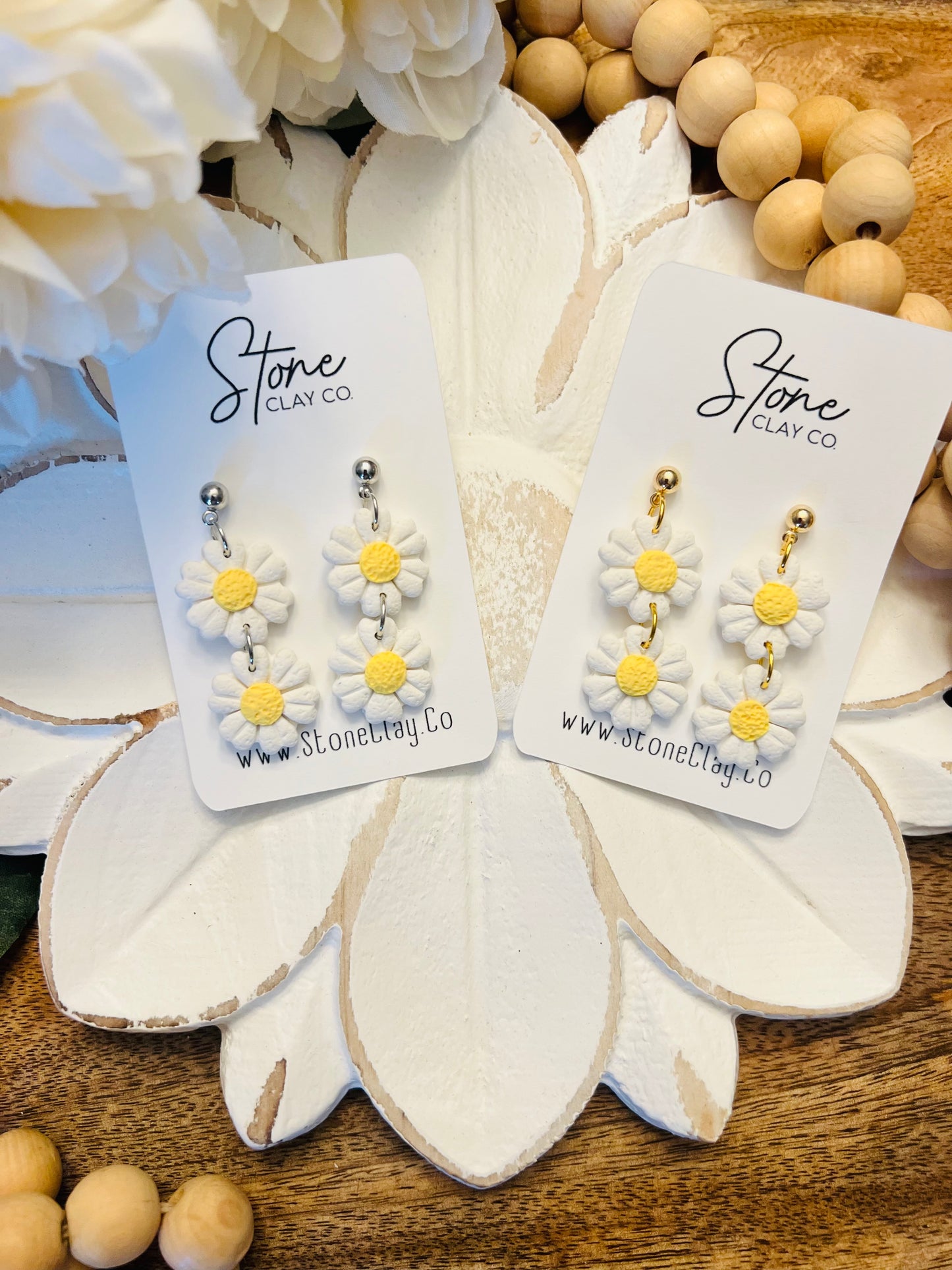 Double Daisy Dangles