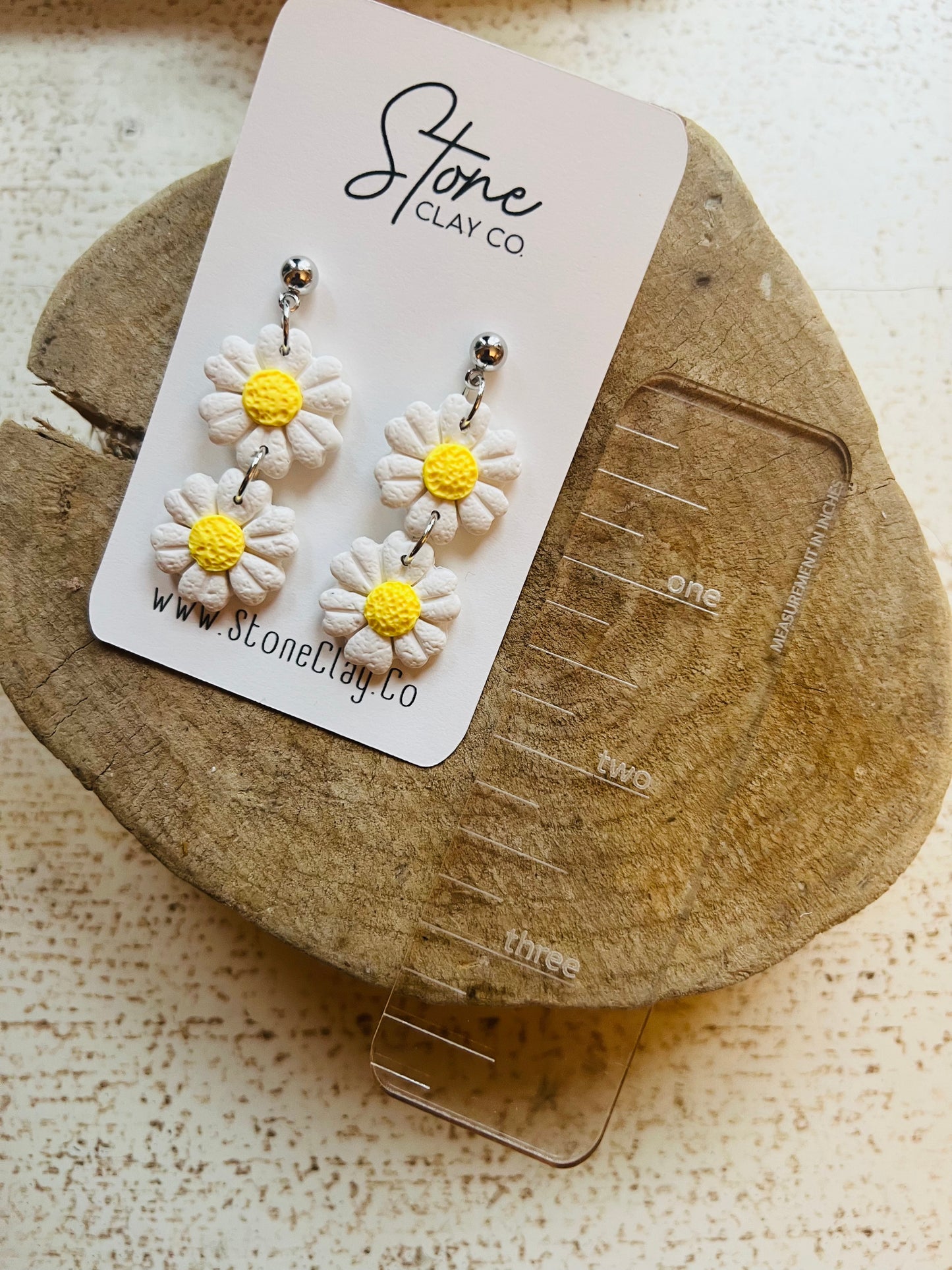 Double Daisy Dangles