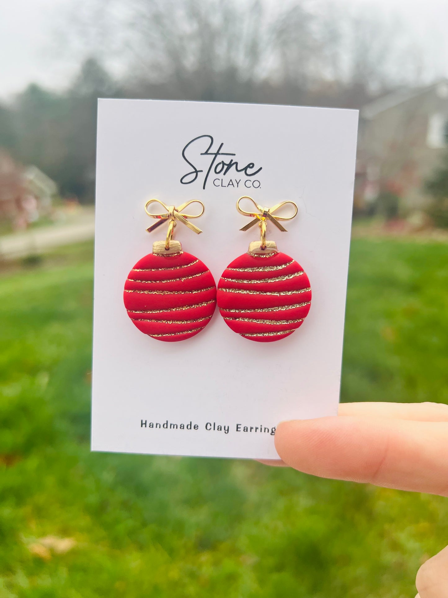 Glittered Ornament Dangles