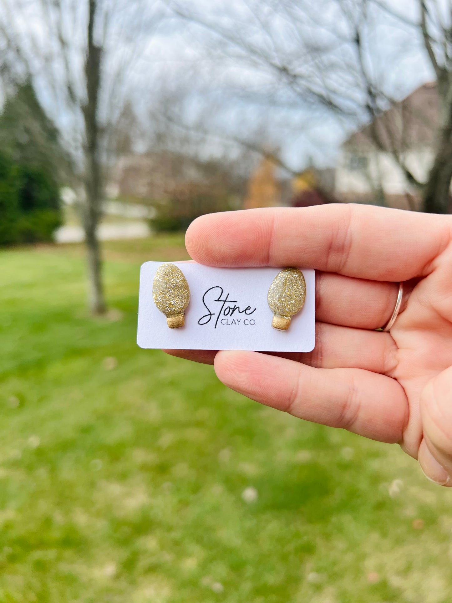 Christmas Light Bulb Studs