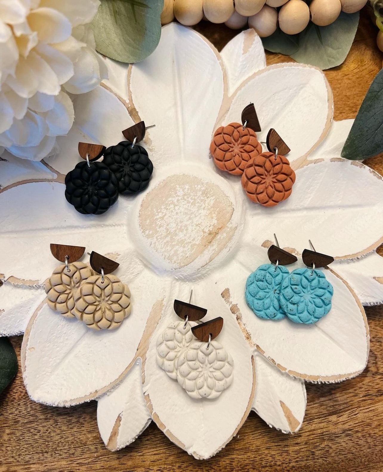 Embossed Mandala Dangles