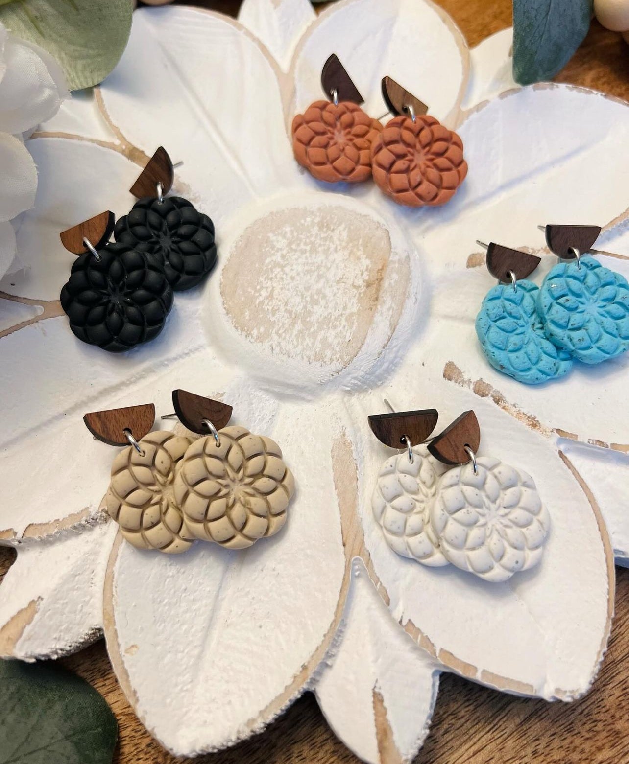 Embossed Mandala Dangles